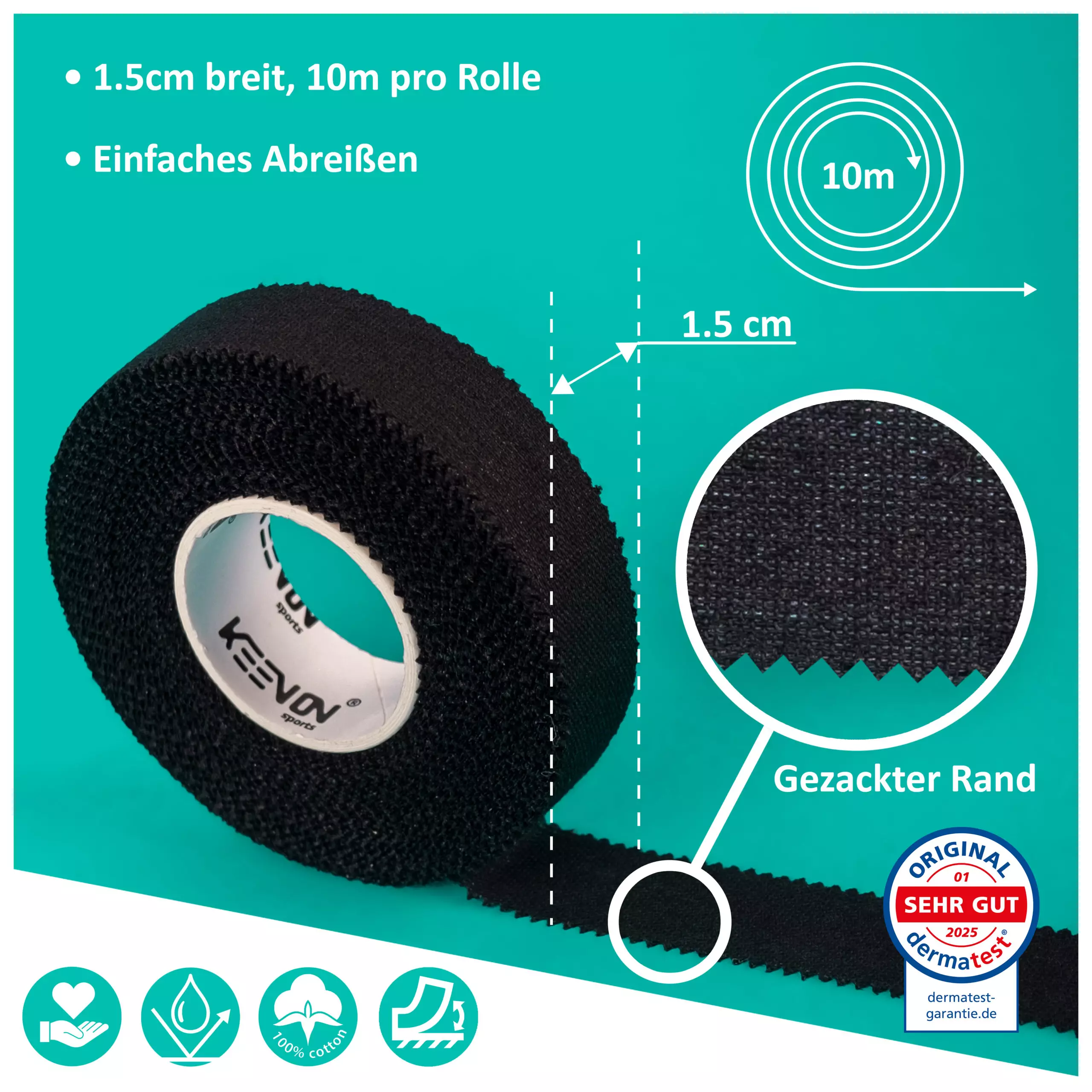 Boulder Fingertape 1,5cm Schwarz - Image 2